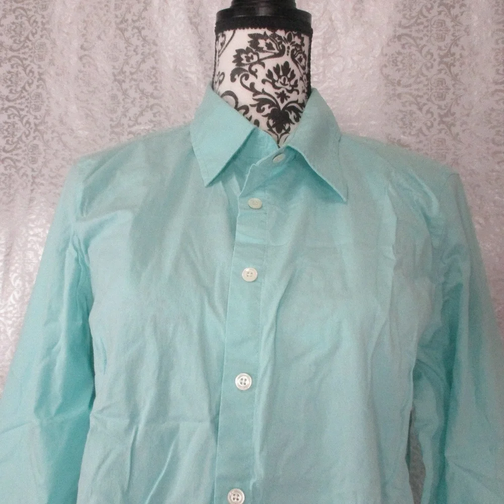 J. CREW Button Down 3/4 Sleeve Shirt Size XL